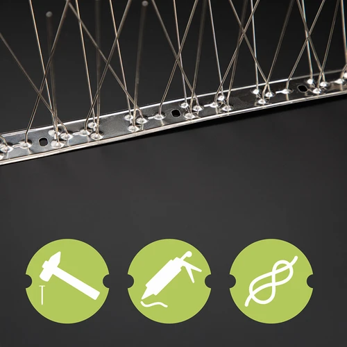 Ακίδες για πτηνά, σε μεταλλική λωρίδα, 10 τεμ. - 7