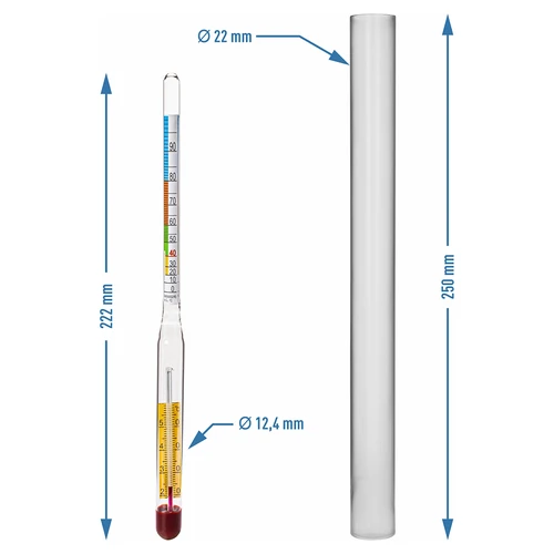 Αλκοολόμετρο με θερμόμετρο - 3