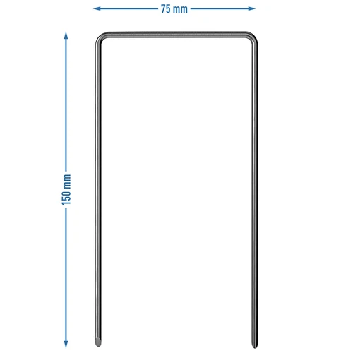 Ανοξείδωτες καρφίδες τύπου U για αγροΰφασμα - 100 τεμ. - 7