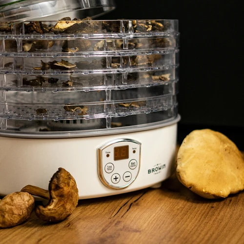 Αποξηραντήρας για μανιτάρια, φρούτα, λαχανικά και βότανα με ρύθμιση θερμοκρασίας, 240W, διαφανής - 14