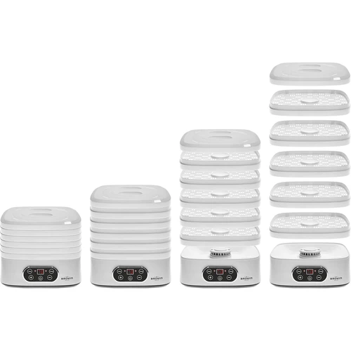 Αποξηραντήρας για μανιτάρια, φρούτα, λαχανικά και βότανα με ρύθμιση θερμοκρασίας, 240W, λευκός - 11