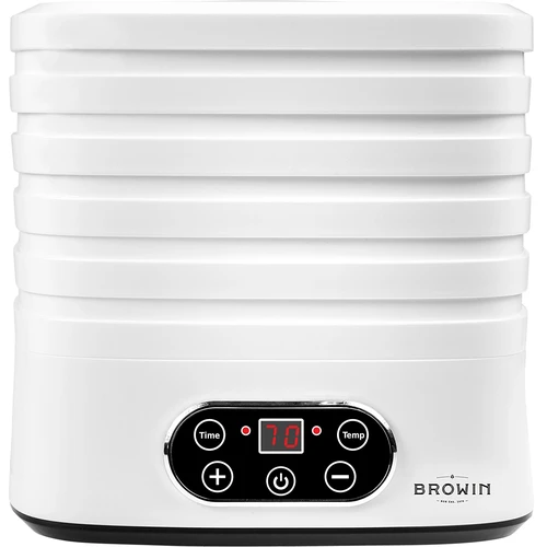 Αποξηραντήρας για μανιτάρια, φρούτα, λαχανικά και βότανα με ρύθμιση θερμοκρασίας, 240W, λευκός - 2