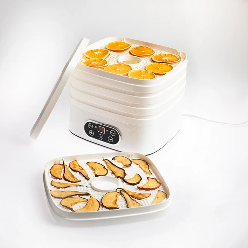 Αποξηραντήρας για μανιτάρια, φρούτα, λαχανικά και βότανα με ρύθμιση θερμοκρασίας, 240W, λευκός - 7