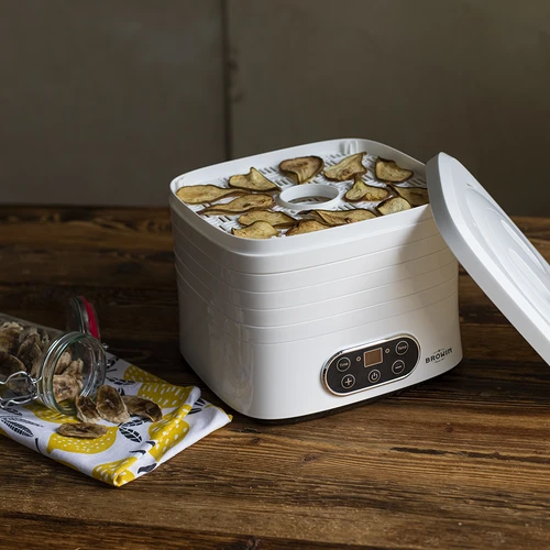 Αποξηραντήρας για μανιτάρια, φρούτα, λαχανικά και βότανα με ρύθμιση θερμοκρασίας, 240W, λευκός - 16