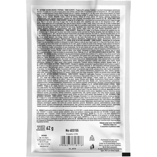 Αποστακτική μαγιά Turbo Slivovitz - 2