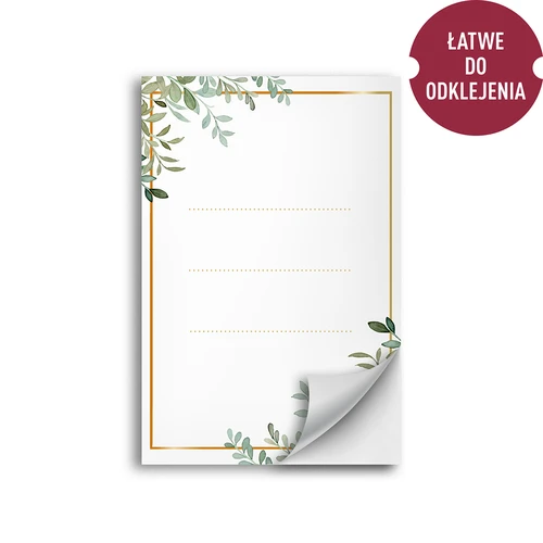 Αυτοκόλλητες ετικέτες 60 x 90 mm για μπουκάλια, βάζα, δώρα, με ανθικό μοτίβο - 20 τεμ. - 2