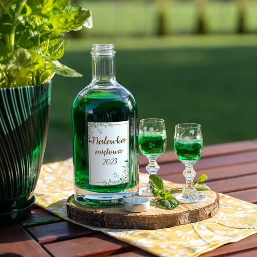 Αυτοκόλλητες ετικέτες 60 x 90 mm για μπουκάλια, βάζα, δώρα, με ανθικό μοτίβο - 20 τεμ. - 5