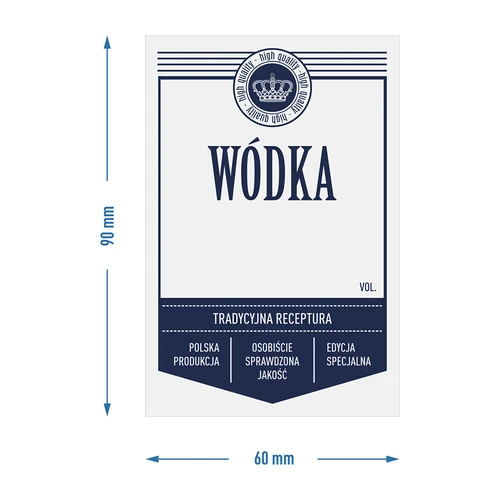 Αυτοκόλλητες ετικέτες 60x90 mm για μπουκάλια, βότκα, λευκές, 20 τεμ. - 4