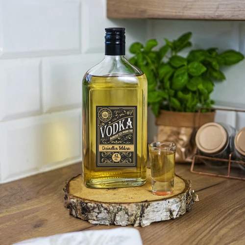 Αυτοκόλλητες ετικέτες 60x90 mm για μπουκάλια, βότκα, μαύρες, 20 τεμ. - 6