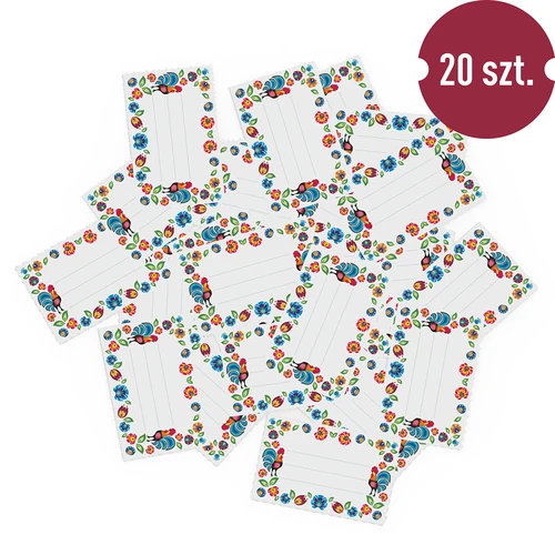 Αυτοκόλλητες ετικέτες σχέδιο Folk 85/55 mm - 20 τεμ. - 3