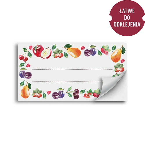 Αυτοκόλλητες ετικέτες σχέδιο Φρούτα 85/45 mm - 20 τεμ. - 2