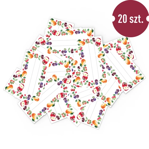 Αυτοκόλλητες ετικέτες σχέδιο Φρούτα 85/45 mm - 20 τεμ. - 3