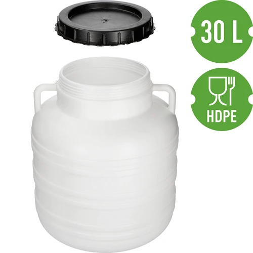 Βαρέλι για τουρσί 30 L - λευκό, με χειρολαβές - 3