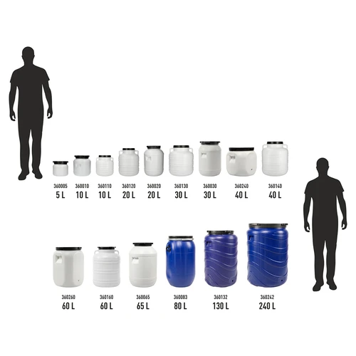 Βαρέλι για τουρσί 30 L - λευκό, με χειρολαβές - 11