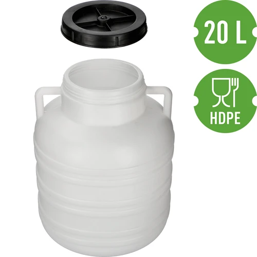 Βαρέλι ζύμωσης 20 L - λευκό, με χειρολαβές - 3