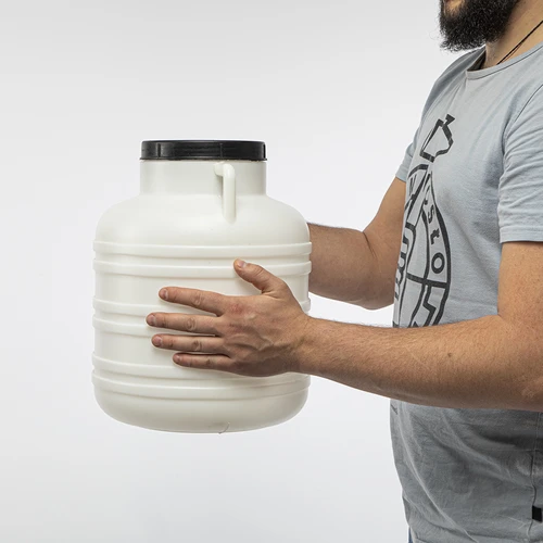 Βαρέλι ζύμωσης 20 L - λευκό, με χειρολαβές - 9