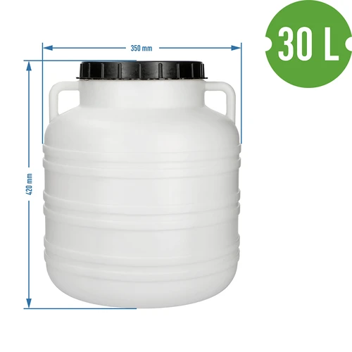 Βαρέλι Kiszonka 30 L - λευκό, με λαβές - 8