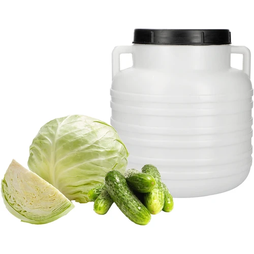 Βαρέλι ζύμωσης 10L - λευκό, με χειρολαβές - 4