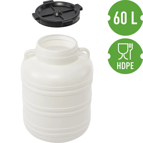 Βαρέλι Ζύμωσης 60 L - λευκό, με χειρολαβές - 3