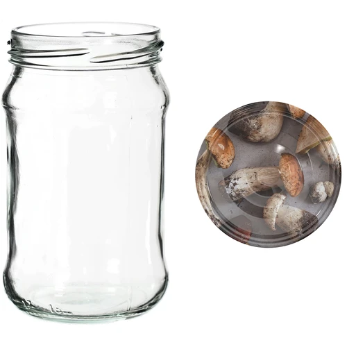 Βάζα 300 ml με χρωματιστά βιδωτά καπάκια fi 66 - 6 τεμ. - 5