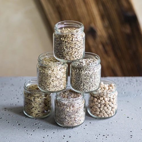 Βάζο 212 ml fi66/4 με μαύρο καπάκι 6 τεμ. - 6