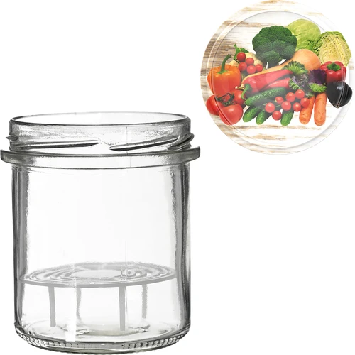 Βάζο 350 ml με βιδωτό καπάκι και βαρίδι - 6 τεμ. - 8