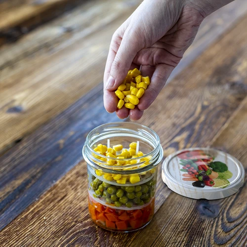 Βάζο 350 ml με βιδωτό καπάκι και βαρίδι - 6 τεμ. - 14