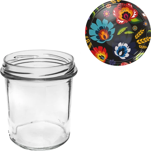 Βάζο 350 ml με χρωματιστό καπάκι - 6 τεμ. - 7