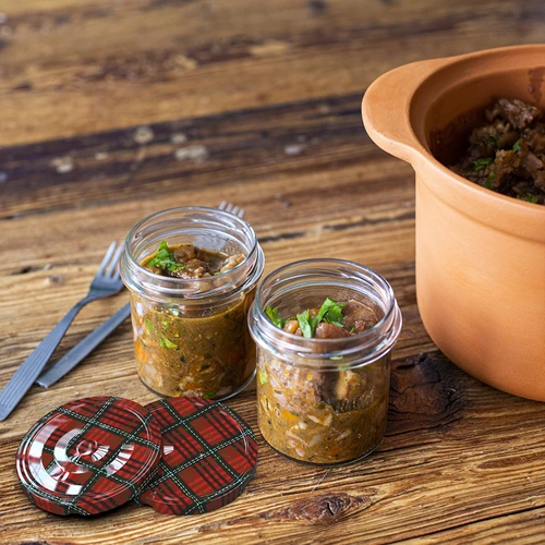 Βάζο 350 ml με χρωματιστό καπάκι - 6 τεμ. - 11