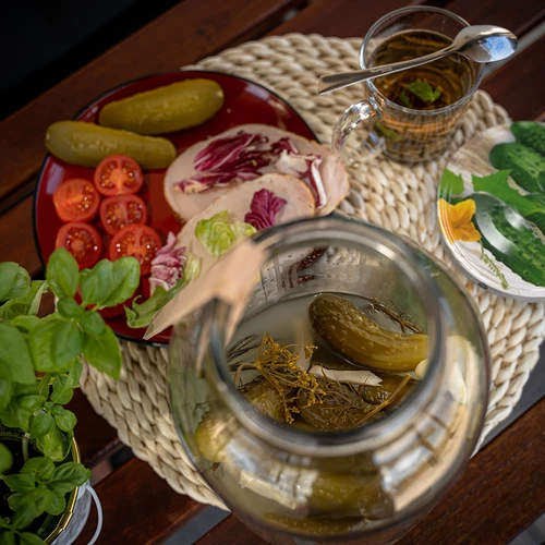 Βάζο 4 L, χρωματιστό βιδωτό καπάκι + πιρούνι ή λαβίδα - 8