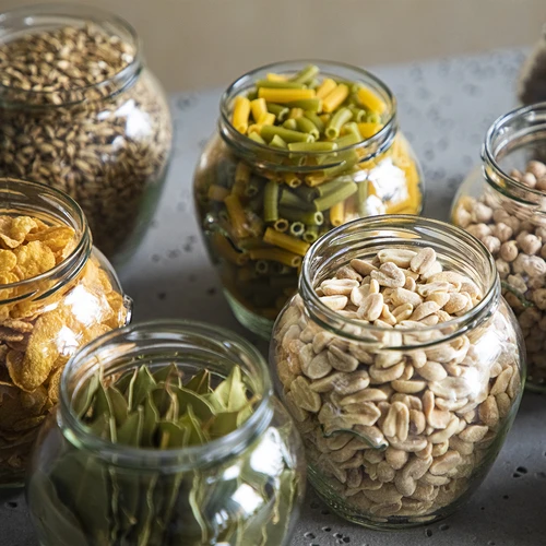 Βάζο Amfora 580 ml (fi 82) με μαύρο καπάκι - 6 τεμ. - 7