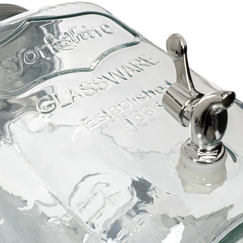 Βάζο για λεμονάδα, με βρυσάκι - γυάλινο, 4 L - 4