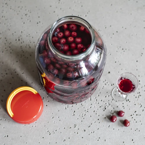 Βάζο για λικέρ 5L και βιδωτό καπάκι με λαβή - 7