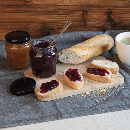 Βάζο Konfitura 230ml με μαύρο καπάκι fi63/4 - 6τεμ. - 9