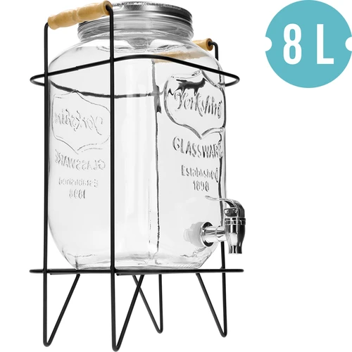Βάζο Lemoniada 8 L - με βρυσάκι, σε μεταλλική βάση με λαβές - 2