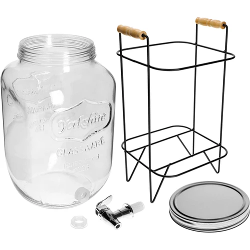 Βάζο Lemoniada 8 L - με βρυσάκι, σε μεταλλική βάση με λαβές - 3