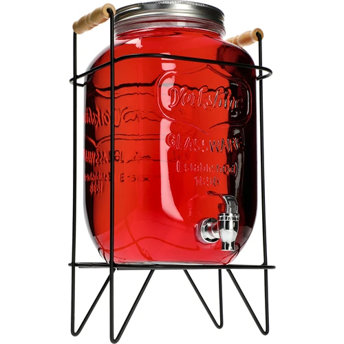 Βάζο Lemoniada 8 L - με βρυσάκι, σε μεταλλική βάση με λαβές - 4