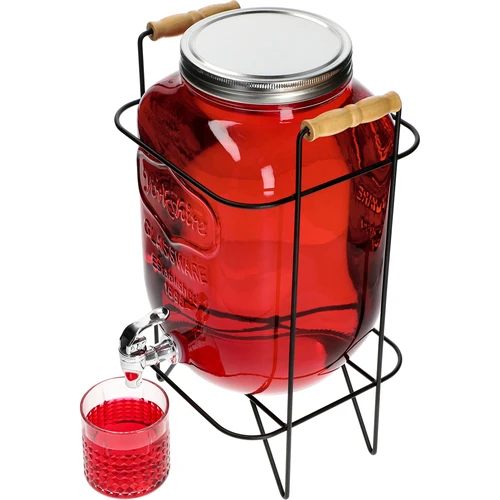 Βάζο Lemoniada 8 L - με βρυσάκι, σε μεταλλική βάση με λαβές - 5
