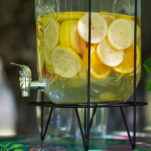 Βάζο Lemoniada 8 L - με βρυσάκι, σε μεταλλική βάση με λαβές - 9