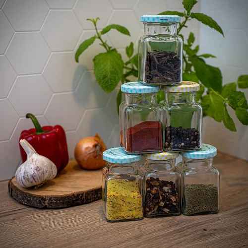 Βάζο TO 150 ml Τέσσερις γωνίες Ø 53, με καπάκι - 6 τεμ. - 10