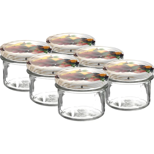 Βάζο TO 235 ml με χρωματιστό βιδωτό καπάκι fi82 - 6 τεμ.