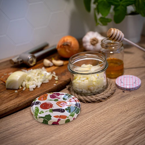 Βάζο TO 235 ml με χρωματιστό βιδωτό καπάκι fi82 - 6 τεμ. - 14