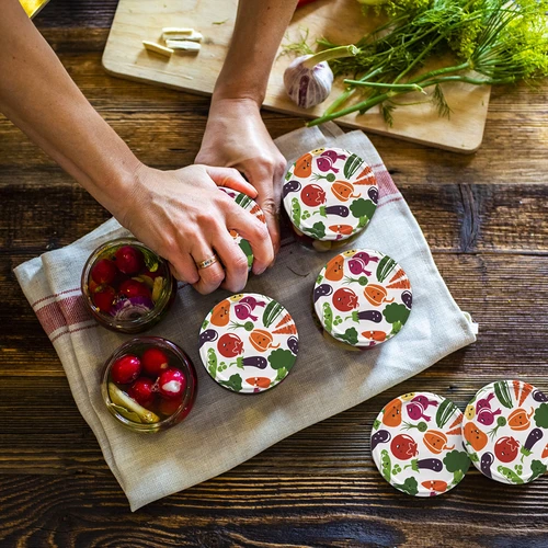 Βάζο TO 235 ml με χρωματιστό βιδωτό καπάκι fi82 - 6 τεμ. - 12