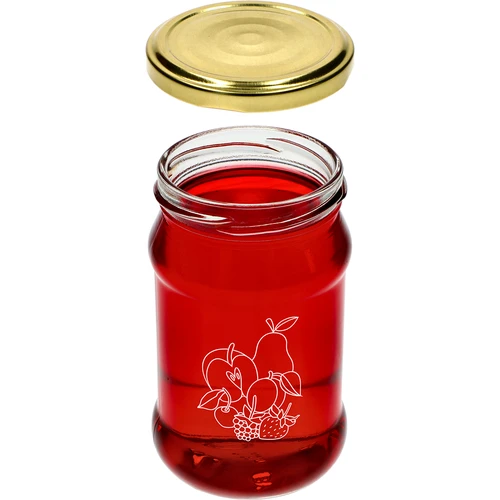 Βάζο TO 300 ml με εκτύπωση - μίξη φρούτων, με καπάκι fi66/4 - 3 τεμ. - 5