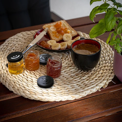 Βάζο TO 40 ml με μαύρο καπάκι fi 43 - 10 τεμ. - 10