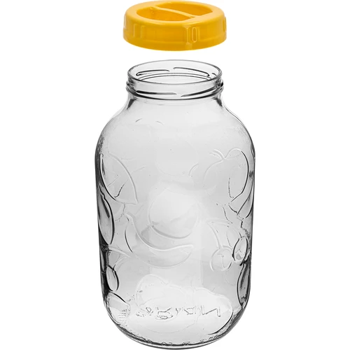 Βάζο TO 5 L και βιδωτό καπάκι από πλαστικό fi 100, με λαβή - 2