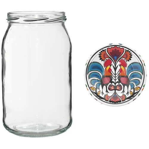 Βάζο TO 900 ml με χρωματιστό καπάκι fi82/6 - 6 τεμ. - 9