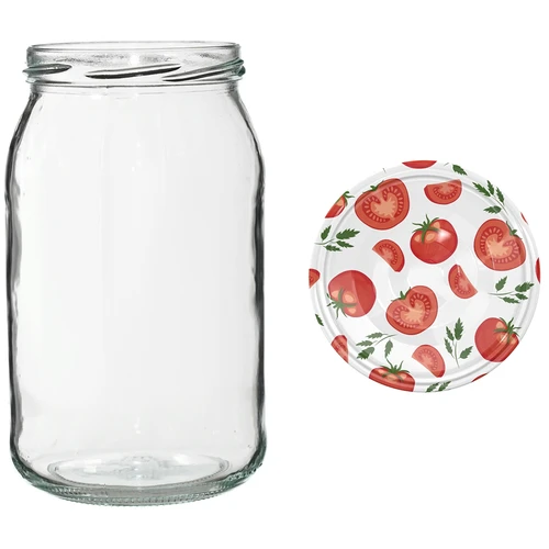 Βάζο TO 900 ml με χρωματιστό καπάκι fi82/6 - 6 τεμ. - 7