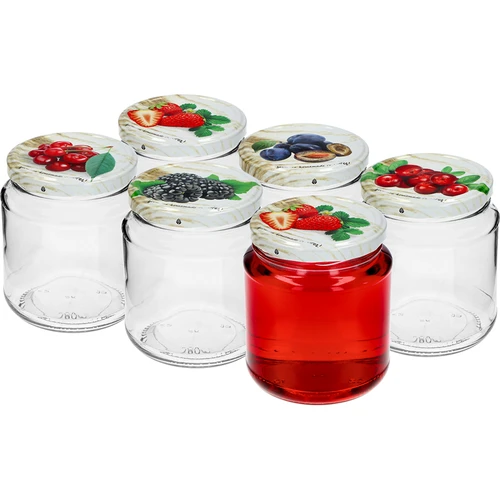 Βάζο TO, grubasek 580ml με χρωματιστό καπάκι fi82/6, 6 τεμ. - 3