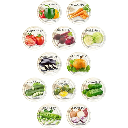 Βάζο TO, grubasek 580ml με χρωματιστό καπάκι fi82/6, 6 τεμ. - 5